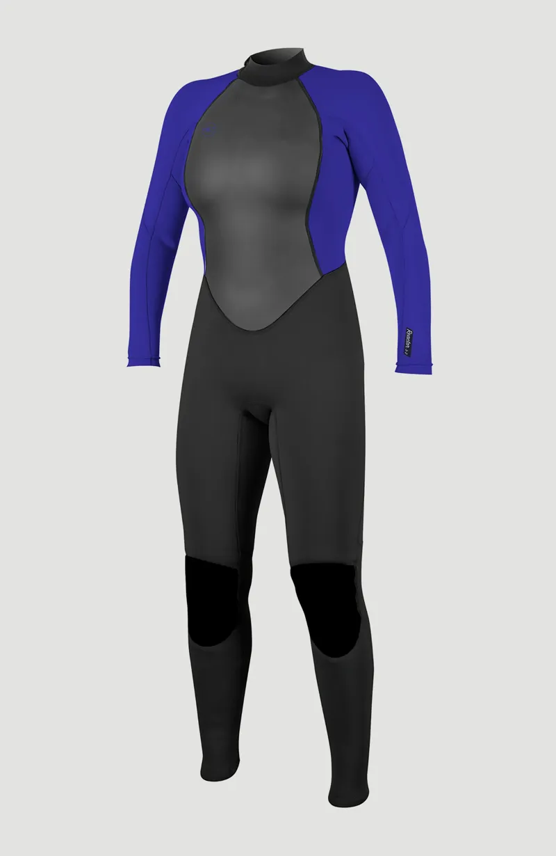 O'Neill Women's Reactor-2 3/2 Back Zip Full Wetsuit Black/Cobalt
